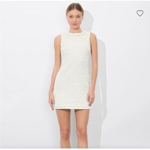 Alice + Olivia Cream Sleeveless Mini Dress